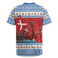 Denmark Viking Santa Christmas Rugby Jersey Funny Reindeer Norse Xmas - Wonder Print Shop
