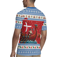 Denmark Viking Santa Christmas Rugby Jersey Funny Reindeer Norse Xmas - Wonder Print Shop