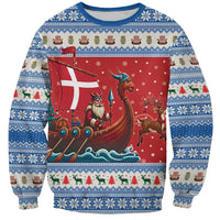 Denmark Viking Santa Christmas Sweatshirt Funny Reindeer Norse Xmas - Wonder Print Shop