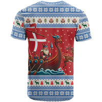 Denmark Viking Santa Christmas T Shirt Funny Reindeer Norse Xmas - Wonder Print Shop