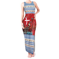 Denmark Viking Santa Christmas Tank Maxi Dress Funny Reindeer Norse Xmas - Wonder Print Shop