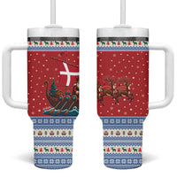 Denmark Viking Santa Christmas Tumbler With Handle Funny Reindeer Norse Xmas - Wonder Print Shop