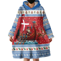 Denmark Viking Santa Christmas Wearable Blanket Hoodie Funny Reindeer Norse Xmas - Wonder Print Shop
