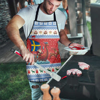 Sweden Viking Santa Christmas Apron Funny Reindeer Norse Xmas - Wonder Print Shop