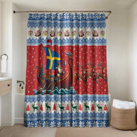 Sweden Viking Santa Christmas Bathroom Set Funny Reindeer Norse Xmas - Wonder Print Shop