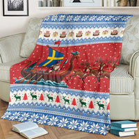 Sweden Viking Santa Christmas Blanket Funny Reindeer Norse Xmas - Wonder Print Shop