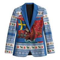 Sweden Viking Santa Christmas Blazer Funny Reindeer Norse Xmas - Wonder Print Shop