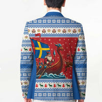 Sweden Viking Santa Christmas Blazer Funny Reindeer Norse Xmas - Wonder Print Shop