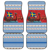 Sweden Viking Santa Christmas Car Mats Funny Reindeer Norse Xmas - Wonder Print Shop
