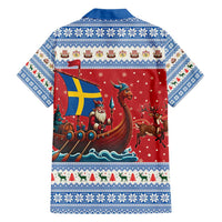 Sweden Viking Santa Christmas Family Matching Long Sleeve Bodycon Dress and Hawaiian Shirt Funny Reindeer Norse Xmas - Wonder Print Shop