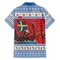 Sweden Viking Santa Christmas Family Matching Short Sleeve Bodycon Dress and Hawaiian Shirt Funny Reindeer Norse Xmas - Wonder Print Shop