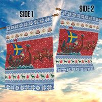 Sweden Viking Santa Christmas Garden Flag Funny Reindeer Norse Xmas - Wonder Print Shop