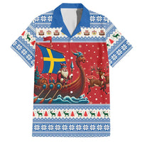Sweden Viking Santa Christmas Hawaiian Shirt Funny Reindeer Norse Xmas - Wonder Print Shop