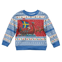 Sweden Viking Santa Christmas Kid Ugly Christmas Sweater Funny Reindeer Norse Xmas - Wonder Print Shop