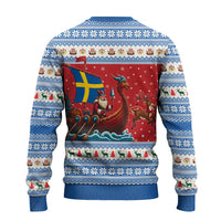 Sweden Viking Santa Christmas Ugly Christmas Sweater Funny Reindeer Norse Xmas - Wonder Print Shop