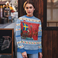 Sweden Viking Santa Christmas Ugly Christmas Sweater Funny Reindeer Norse Xmas - Wonder Print Shop