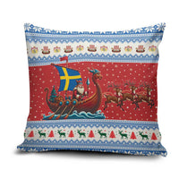 Sweden Viking Santa Christmas Pillow Cover Funny Reindeer Norse Xmas - Wonder Print Shop