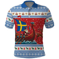 Sweden Viking Santa Christmas Polo Shirt Funny Reindeer Norse Xmas - Wonder Print Shop