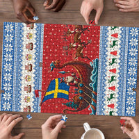Sweden Viking Santa Christmas Puzzle Funny Reindeer Norse Xmas - Wonder Print Shop