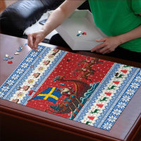 Sweden Viking Santa Christmas Puzzle Funny Reindeer Norse Xmas - Wonder Print Shop