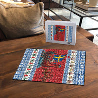 Sweden Viking Santa Christmas Puzzle Funny Reindeer Norse Xmas - Wonder Print Shop