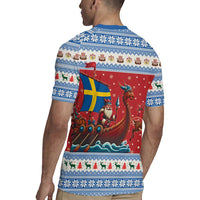 Sweden Viking Santa Christmas Rugby Jersey Funny Reindeer Norse Xmas - Wonder Print Shop