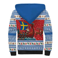 Sweden Viking Santa Christmas Sherpa Hoodie Funny Reindeer Norse Xmas - Wonder Print Shop