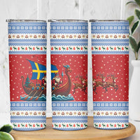 Sweden Viking Santa Christmas Skinny Tumbler Funny Reindeer Norse Xmas - Wonder Print Shop