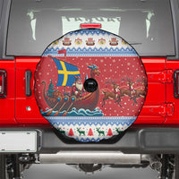 Sweden Viking Santa Christmas Spare Tire Cover Funny Reindeer Norse Xmas - Wonder Print Shop