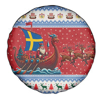Sweden Viking Santa Christmas Spare Tire Cover Funny Reindeer Norse Xmas - Wonder Print Shop