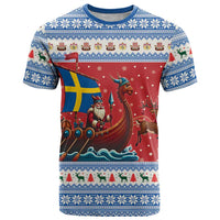 Sweden Viking Santa Christmas T Shirt Funny Reindeer Norse Xmas - Wonder Print Shop