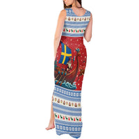 Sweden Viking Santa Christmas Tank Maxi Dress Funny Reindeer Norse Xmas - Wonder Print Shop