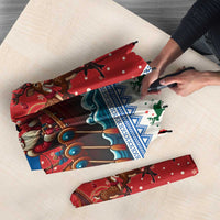 Sweden Viking Santa Christmas Umbrella Funny Reindeer Norse Xmas - Wonder Print Shop