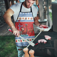 Norway Viking Santa Christmas Apron Funny Reindeer Norse Xmas - Wonder Print Shop