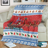 Norway Viking Santa Christmas Blanket Funny Reindeer Norse Xmas - Wonder Print Shop