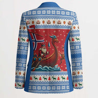 Norway Viking Santa Christmas Blazer Funny Reindeer Norse Xmas - Wonder Print Shop