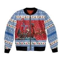 Norway Viking Santa Christmas Bomber Jacket Funny Reindeer Norse Xmas - Wonder Print Shop