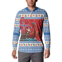 Norway Viking Santa Christmas Button Sweatshirt Funny Reindeer Norse Xmas - Wonder Print Shop