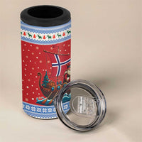 Norway Viking Santa Christmas 4 in 1 Can Cooler Tumbler Funny Reindeer Norse Xmas - Wonder Print Shop