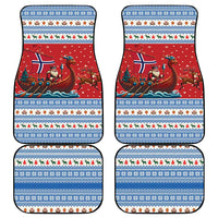 Norway Viking Santa Christmas Car Mats Funny Reindeer Norse Xmas - Wonder Print Shop