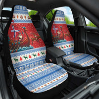 Norway Viking Santa Christmas Car Seat Cover Funny Reindeer Norse Xmas - Wonder Print Shop