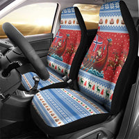 Norway Viking Santa Christmas Car Seat Cover Funny Reindeer Norse Xmas - Wonder Print Shop