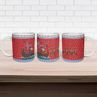 Norway Viking Santa Christmas Ceramic Mug Funny Reindeer Norse Xmas - Wonder Print Shop
