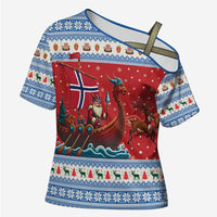 Norway Viking Santa Christmas Cross Shoulder Shirt Funny Reindeer Norse Xmas - Wonder Print Shop