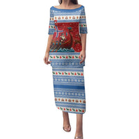 Norway Viking Santa Christmas Family Matching Puletasi and Hawaiian Shirt Funny Reindeer Norse Xmas - Wonder Print Shop