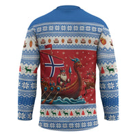 Norway Viking Santa Christmas Hockey Jersey Funny Reindeer Norse Xmas - Wonder Print Shop