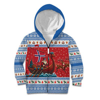 Norway Viking Santa Christmas Kid Hoodie Funny Reindeer Norse Xmas - Wonder Print Shop