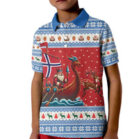 Norway Viking Santa Christmas Kid Polo Shirt Funny Reindeer Norse Xmas - Wonder Print Shop