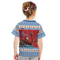 Norway Viking Santa Christmas Kid T Shirt Funny Reindeer Norse Xmas - Wonder Print Shop
