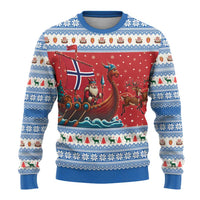 Norway Viking Santa Christmas Ugly Christmas Sweater Funny Reindeer Norse Xmas - Wonder Print Shop